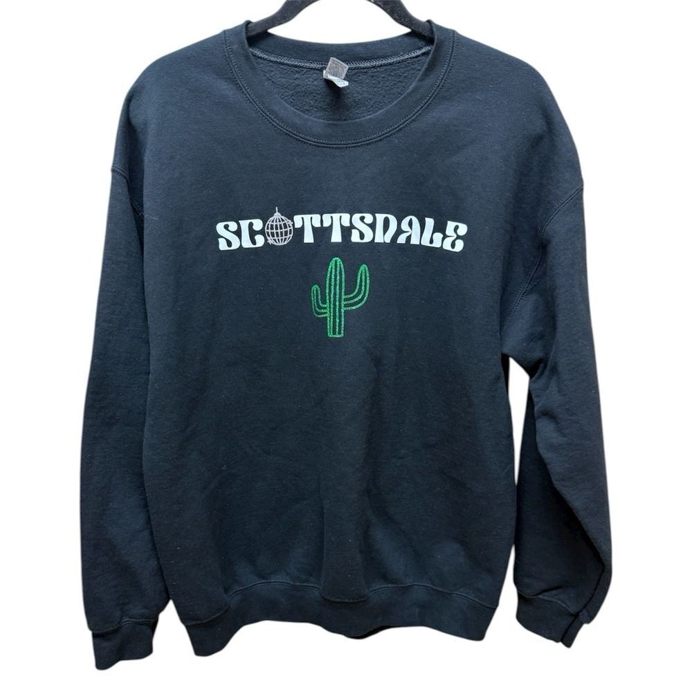 Gildan Scottsdale Black Sweater. Unisex. Fleece Lined. Sz L